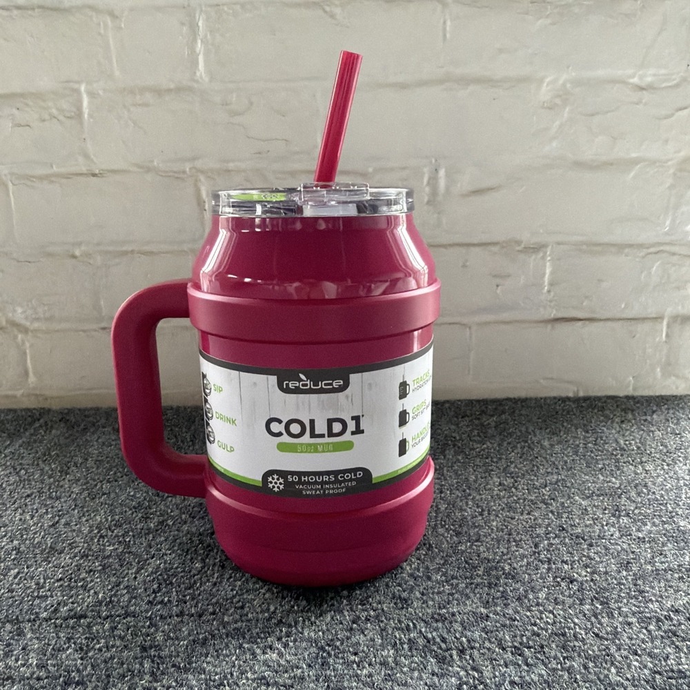 Reduce 50oz Cold1 Insulated Stainless Steel Straw Tumbler Mug Cotton Pink Color